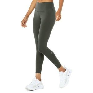 Alo Yoga 7/8 High Waist Airbrush Leggings - Olive Green